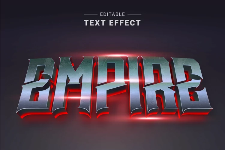 Editable Text Effect for Illustrator. Vector Graphic styles