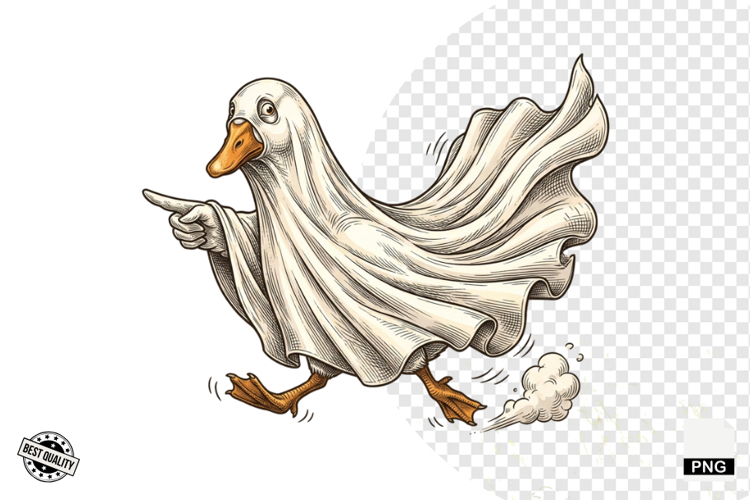 Halloween Ghost Goose PNG