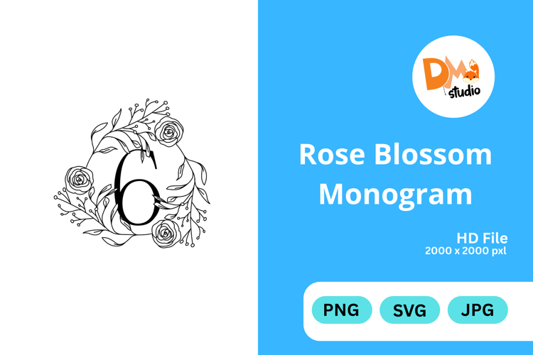 Rose Blossom Monogram