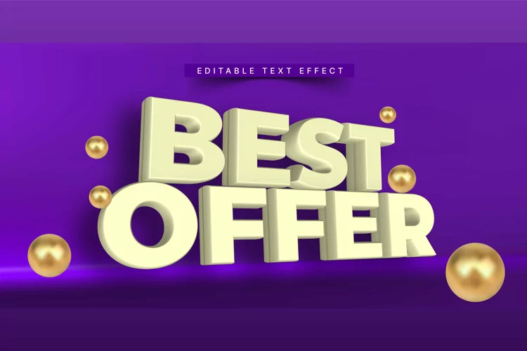 Editable Text Effect for Illustrator. Vector Graphic styles