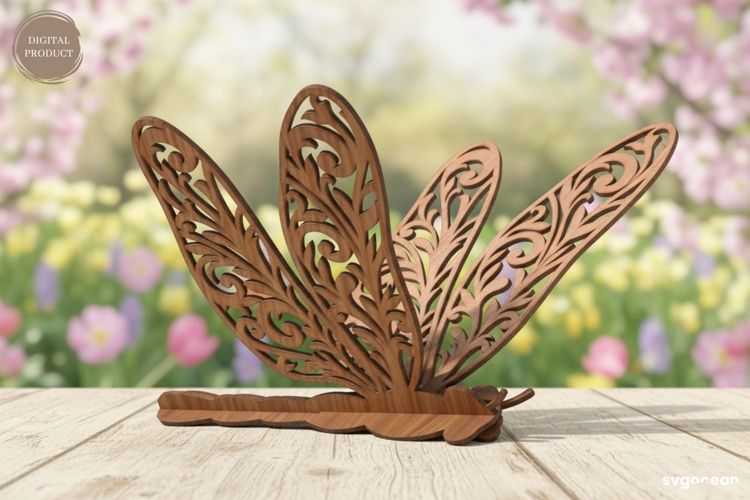 3D Dragonfliy Laser Cut | Glowforge | Home Decor