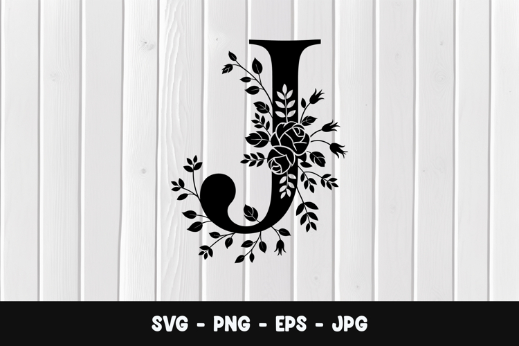 Floral Monogram Letter Svg Image 22