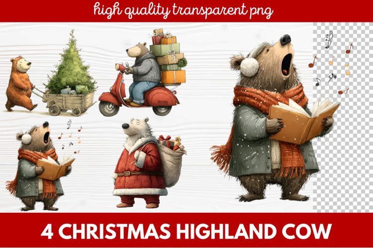 Christmas farm animal clipart Image 4