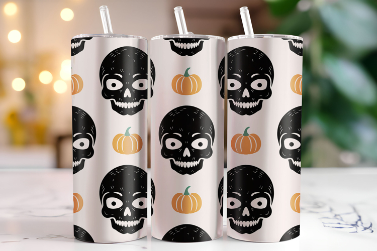 Halloween Skull Tumbler Wrap | Sublimation | Tumblers