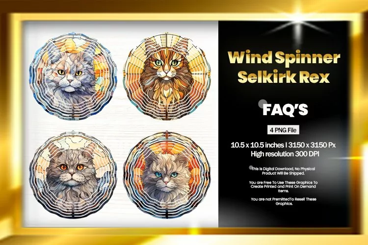 Selkirk Rex Wind Spinner Sublimation - 04 Variation