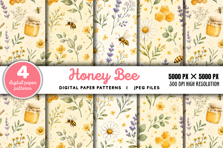 Bee Scrapbook Paper