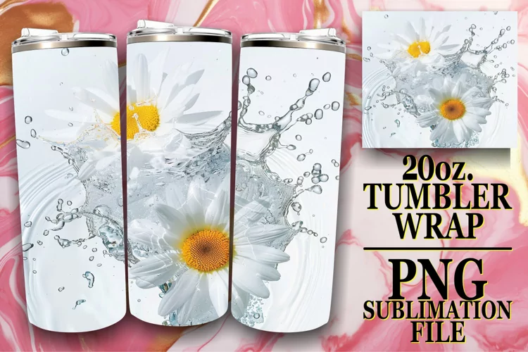 Nature's Elegance: Sublimation Wrap - 20oz Tumbler