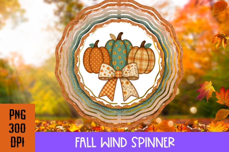 Fall Pumpkin Wind Spinner PNG for sublimation, Autumn PNG