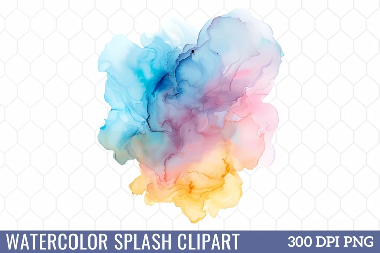 Watercolor Splashes Clipart