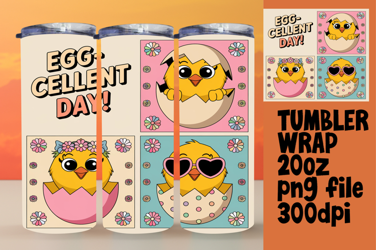 ELEGANT 20oz Tumbler Design for Personal Use , Cute Easter