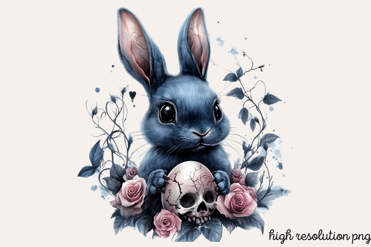Gothic Easter Creepy Sublimation Clipart PNG