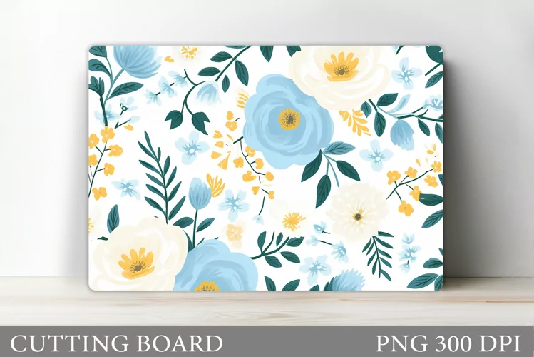 Wildflowers Cutting Board. Flowers Cutting Board Sublimation
