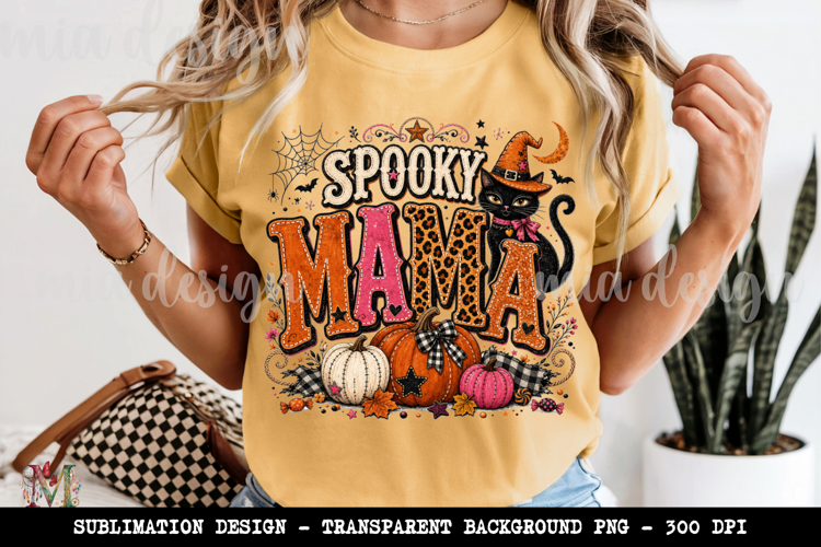 Spooky Mama PNG, Halloween Mama Sublimation Design