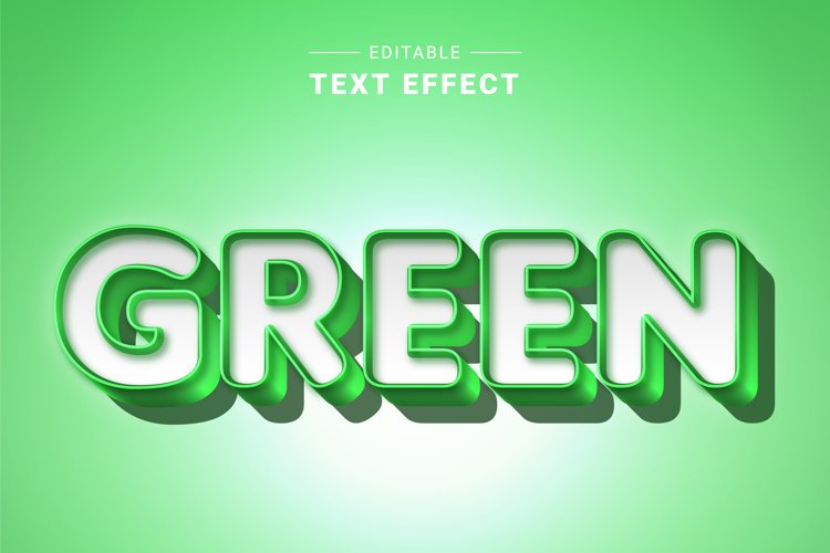 Editable Text Effect for Illustrator. Vector Graphic styles