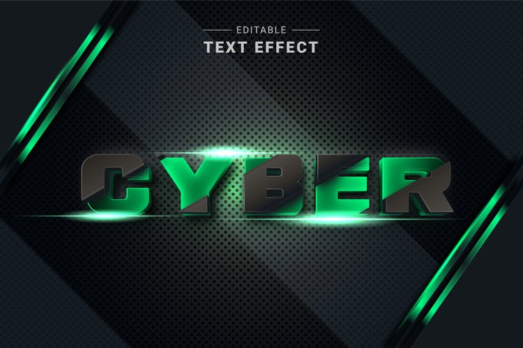 Editable Text Effect for Illustrator. Vector Graphic styles example image 1