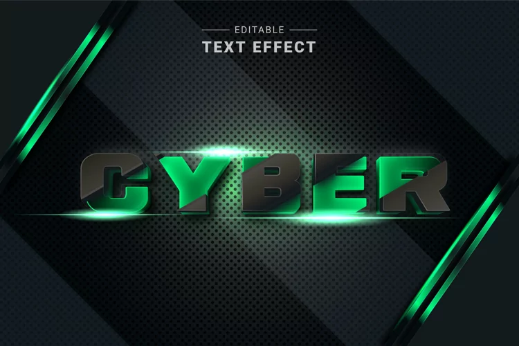 Editable Text Effect for Illustrator. Vector Graphic styles