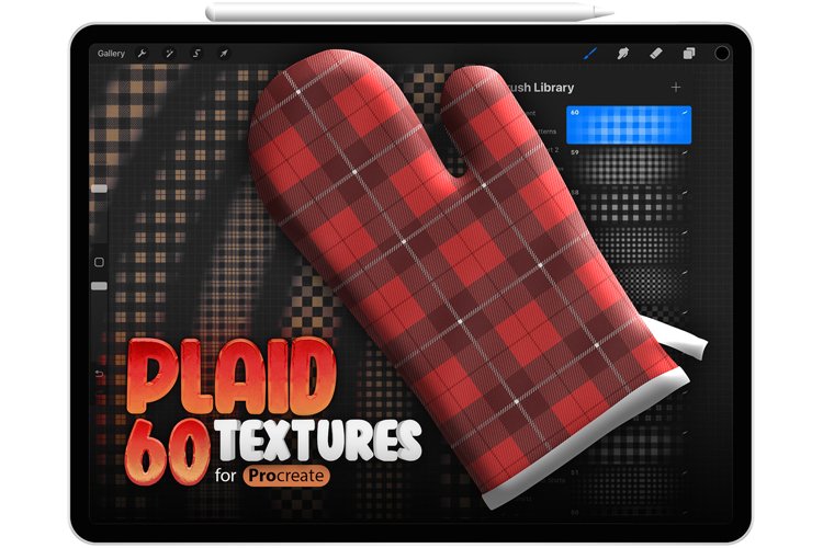 60 Procreate Plaid Textures Brushes
