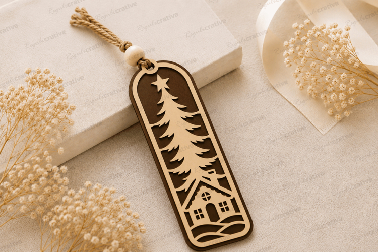 Evergreen Forest Bookmark Laser Cut SVG File evergreen fores