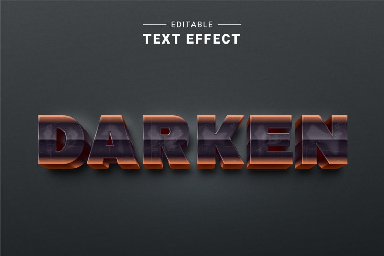 Editable Text Effect for Illustrator. Vector Graphic styles example image 1
