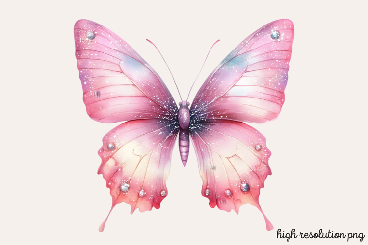 Pink Butterfly Clipart Image 4
