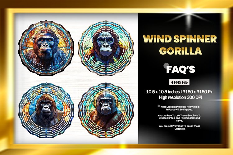 Gorilla Wind Spinner Sublimation - 04 Variation