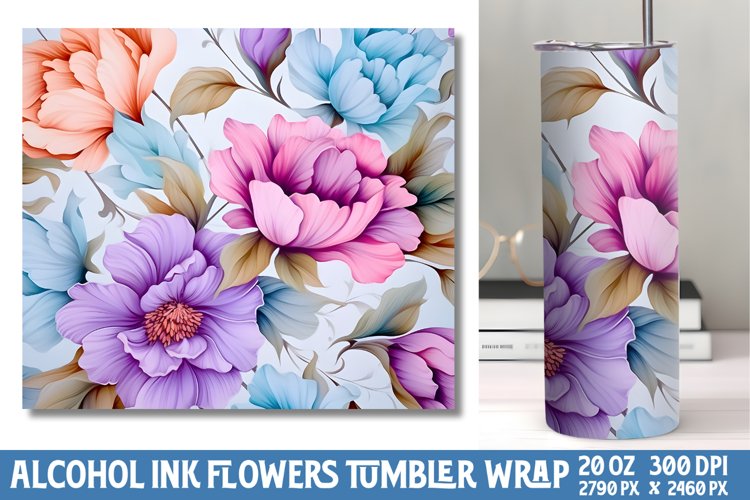 Alcohol Ink Tumbler Wrap Image 18