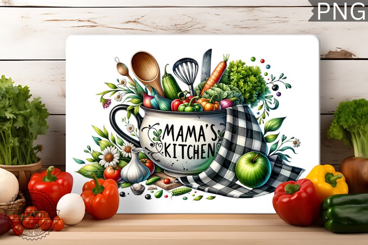 Mamas Kitchen Cutting Board Design, Mom Kitchen Sublimation