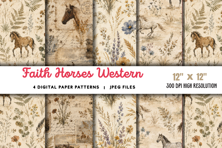 Faith Horses Western Junk Journal JPG