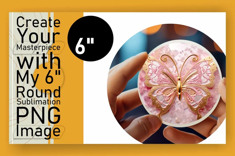 Vibrant Keychain Art: 3D Butterfly Sublimation
