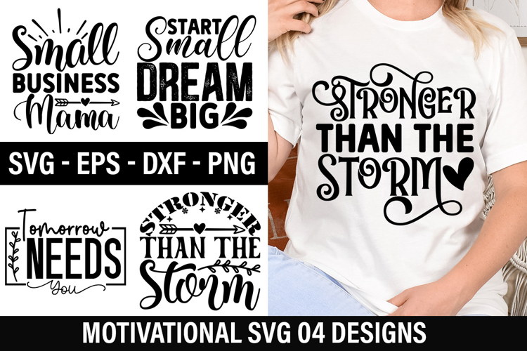 Motivational SVG Design -Stronger Than the Storm