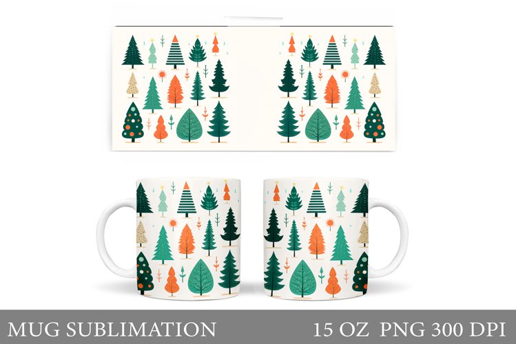 Christmas Tree Mug Sublimation. Christmas Tree Sublimation