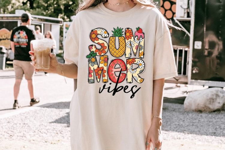 Summer vibes PNG sublimation |Beach & Summer PNG T-Shirt