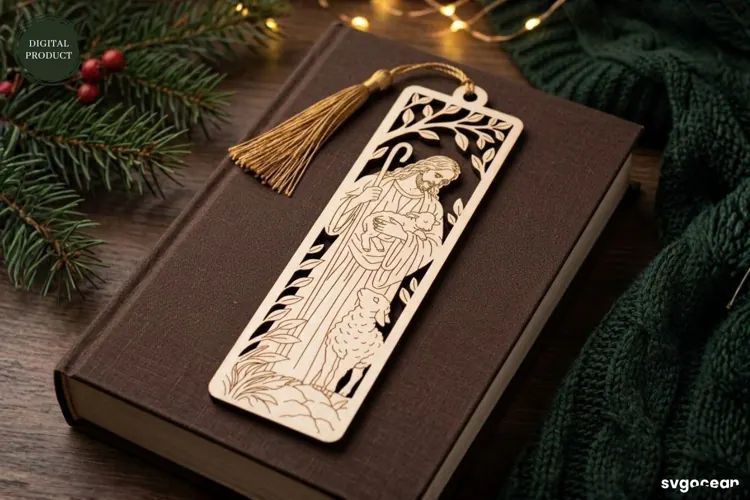 Wooden Jesus Bookmark Laser Cut | Glowforge | SVG