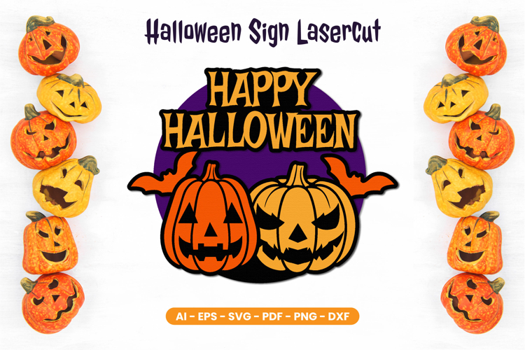 Layered Halloween Sign Lasercut