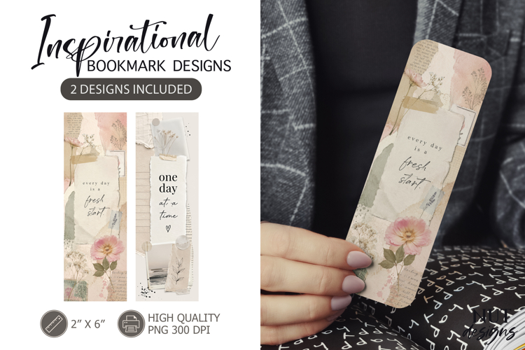 Vintage Floral Bookmark Designs Aesthetic beige collage