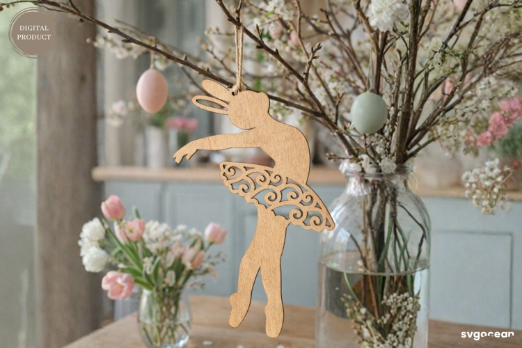 Easter Bunny Ballerina Laser Cut | Glowforge | SVG