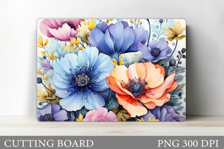 Flowers Cutting Board Design. Flowers Kitchen Cutting Board