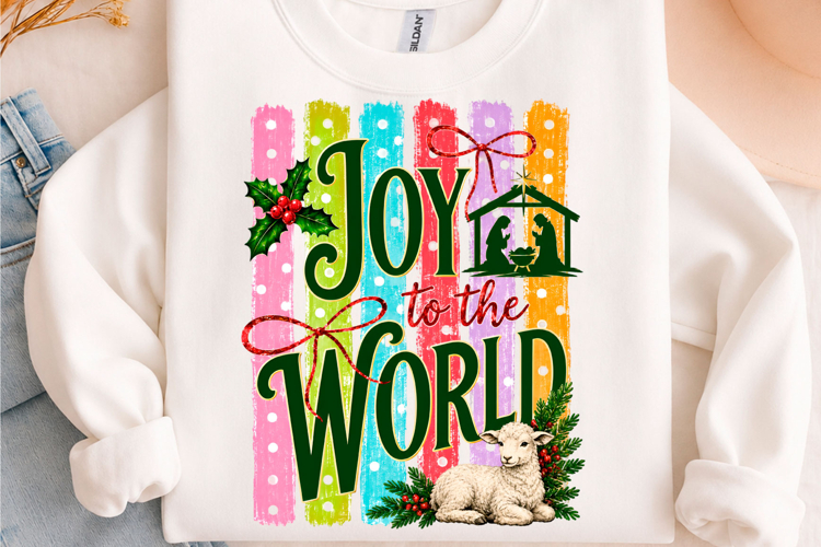 Joy to the World Nativity Christmas PNG