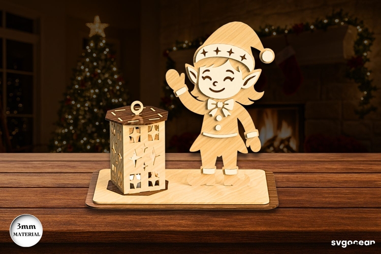 Christmas Pixy Candle Holder Laser Cut | Glowforge | SVG