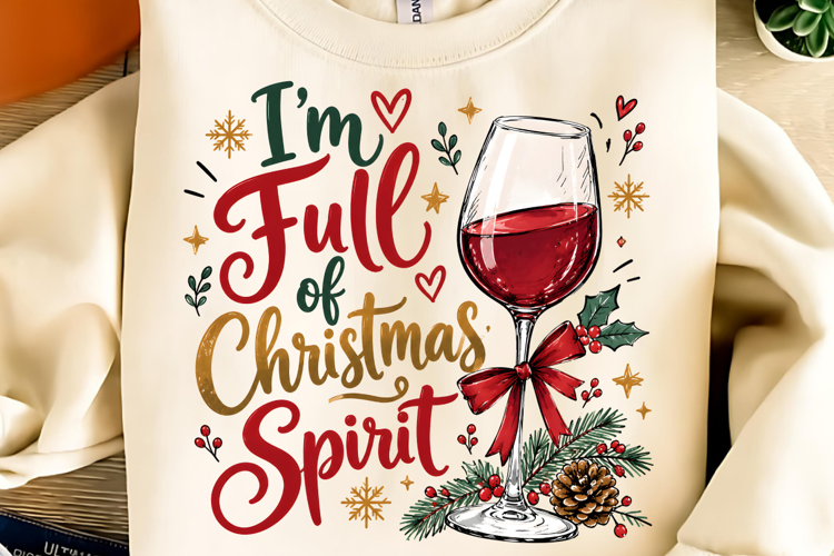 I'm Full Of Christmas Spirit PNG, Trending Christmas PNG