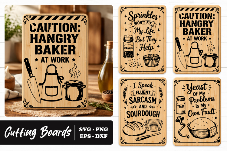 Funny Baking Quotes Cutting Board SVG PNG