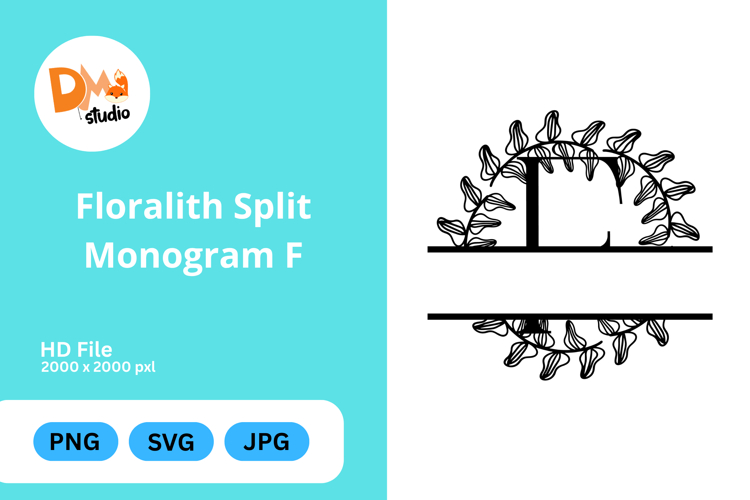 Floral Monogram Letter Svg Image 24