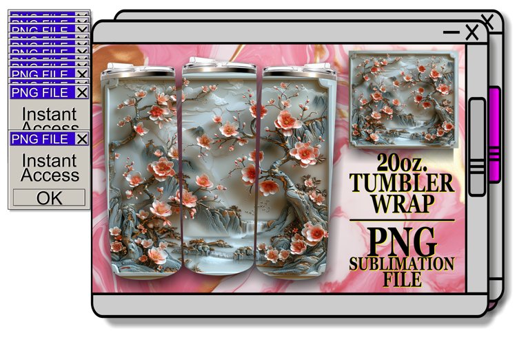 Flower Meadow Tumbler Design example image 1