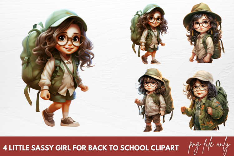 Cute Girl Clipart Image 3
