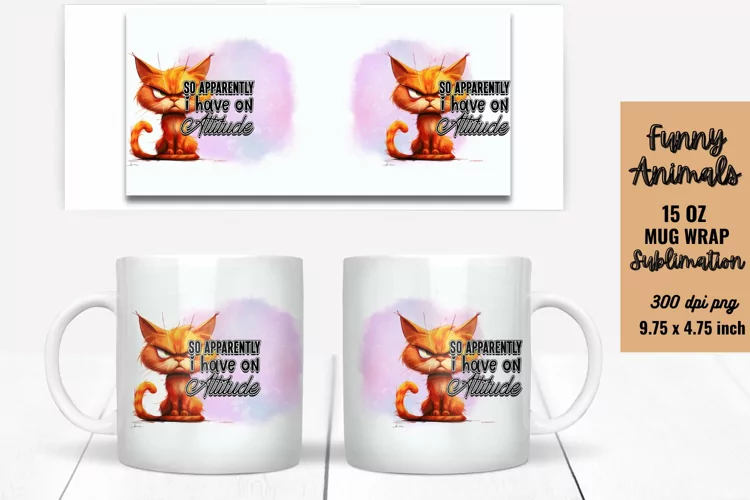 Funny Animals Mug Wrap Sublimation, Mug Wrap PNG