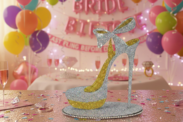 High heel shoe. File for laser cutting