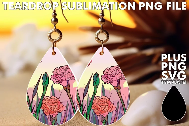 Whimsical Teardrop Flower Earrings