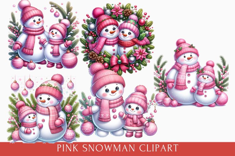 Cute Snowman Clipart Image 19