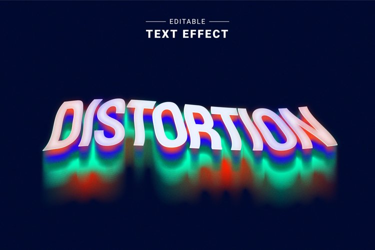 Editable Text Effect for Illustrator. Vector Graphic styles example image 1