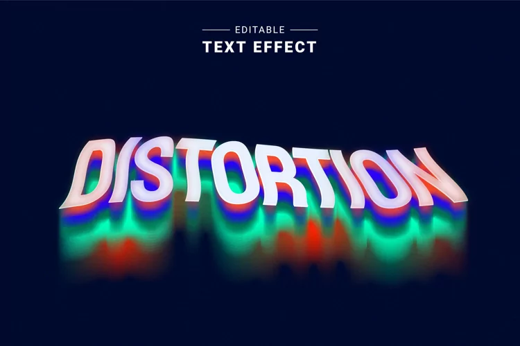 Editable Text Effect for Illustrator. Vector Graphic styles